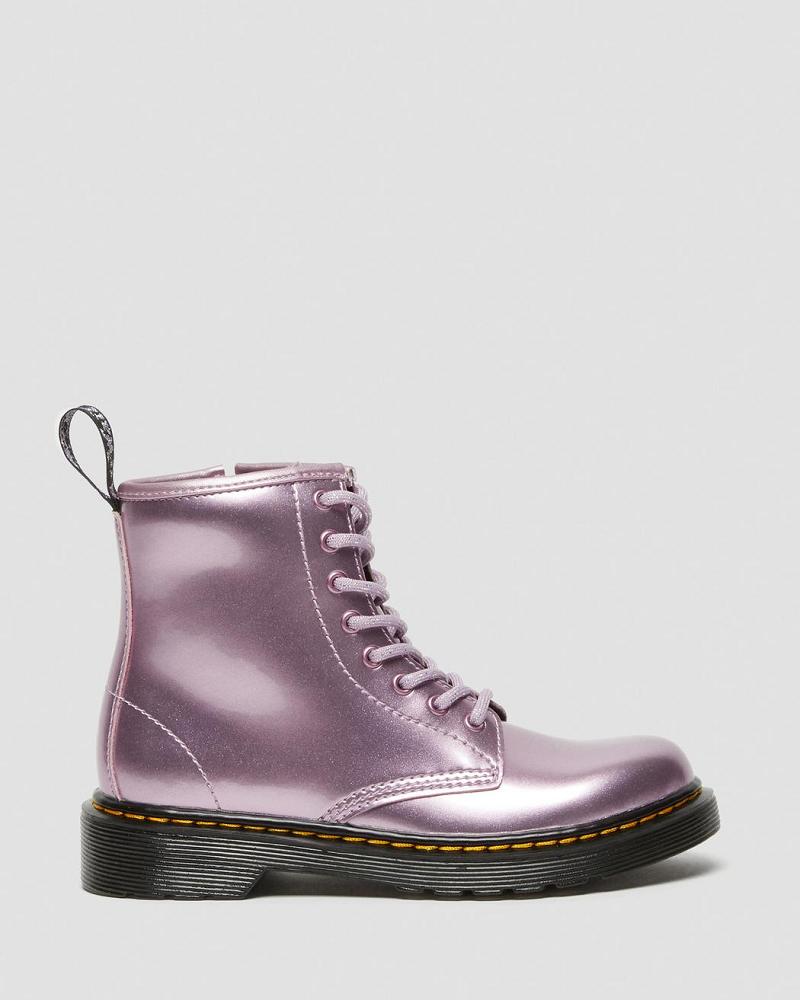 Dr Martens Junior 1460 Metallic Snørestøvletter Barn Rosa | Norge 141WNB
